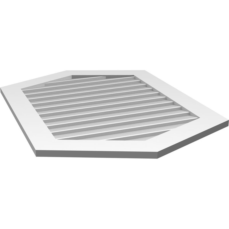 Ventilé vertical à pignon vertical en uréthane 5/12, H 42 po x l 30 po x P 1 po
