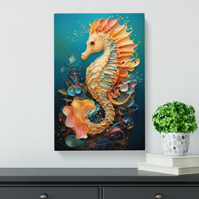 Seahorse Contemporary Art No.2 - Wrapped Canvas