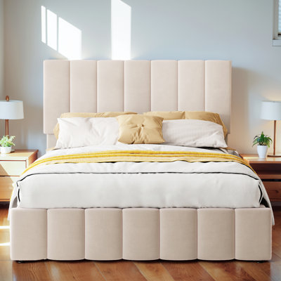 Sophisticated Bed Frame With Hydraulic Storage System Beneath Mattress