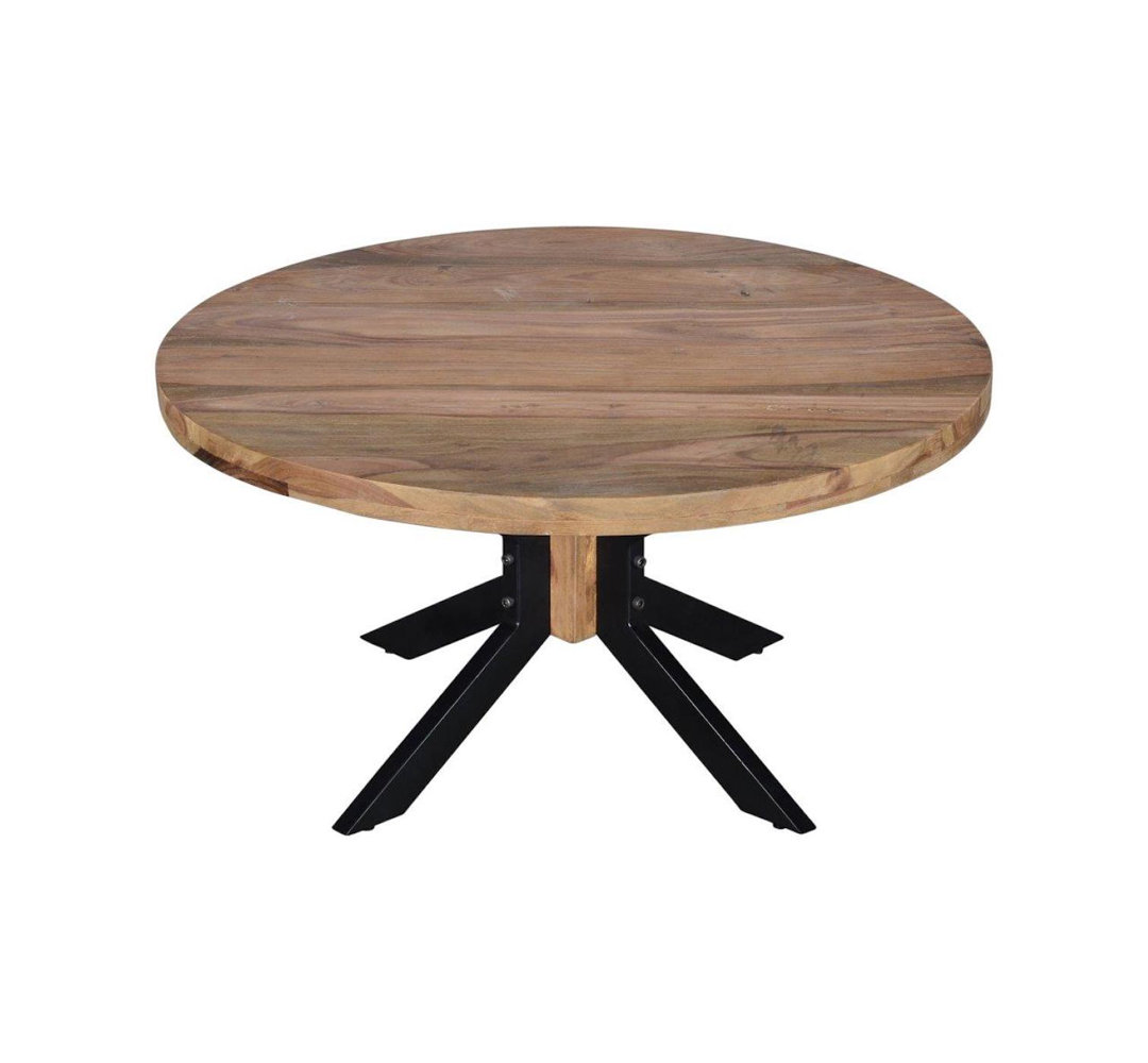Sigala Solid Wood Top Single Coffee Table Union Rustic