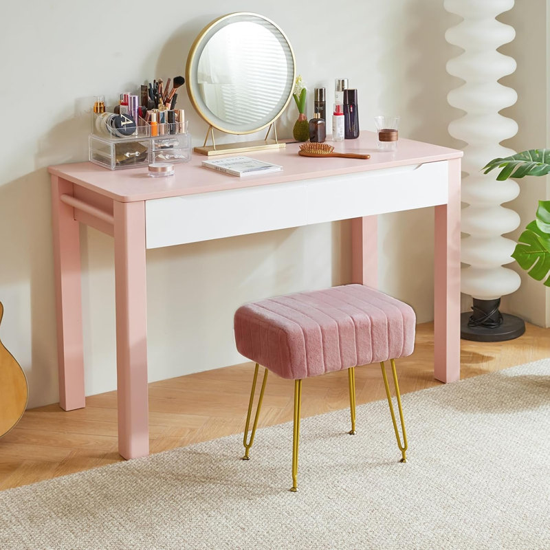 Repose-pieds avec repose-pieds Velvet, Pink