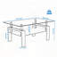 Table basse rectangulaire en verre trempé à 2 couches - transparent, 38,6 po-440172368