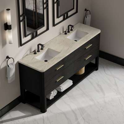 Meuble-lavabo double l 72 po Lucian