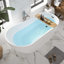 Baignoire autoportante en acrylique 67 po x 32 po Cora-83665413