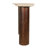 Marble and Mango Wood Organic Shaped Bar Height Table, Walnut