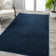 Airidas Solid Low-Pile Navy Rug