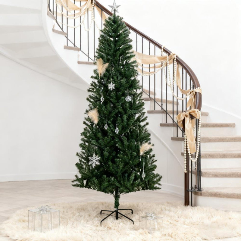 Arbre de Noël peu encombrant, structure en métal, conception moderne pour un usage domestique