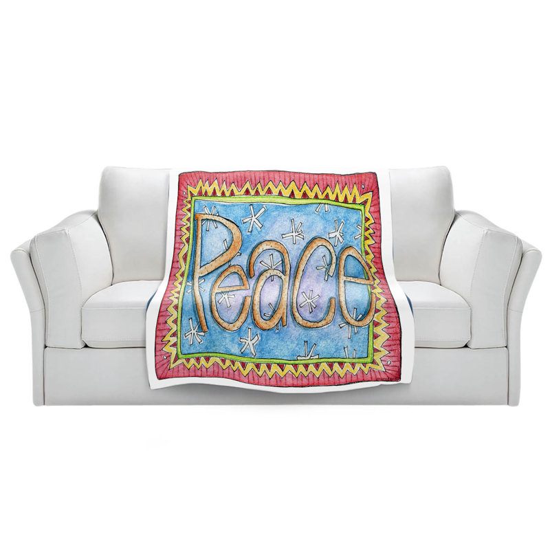  Couverture Peaceful Flowers, 68 po x 80 po