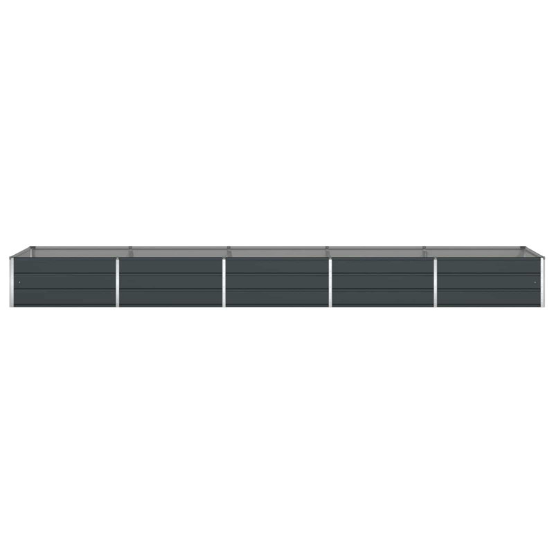 Planter Galvanised Steel, 45cm H x 480cm W x 100cm D, Anthracite