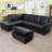 Faux Leather Ottoman-97791700