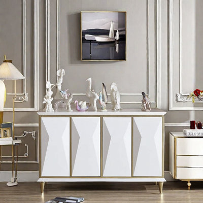 Simple Painting Gold Accent Cabinet 62.99 " W