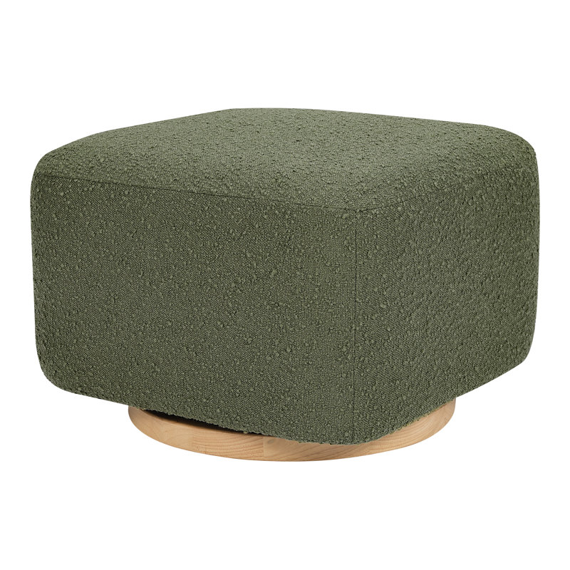 Kiwi Gliding Ottoman, Olive Boucle, Natural