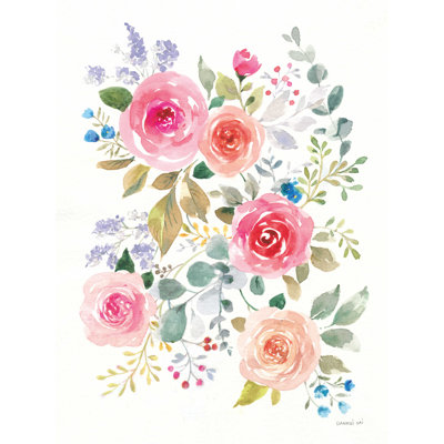 «Lush Roses II», reproduction sur toile tendue