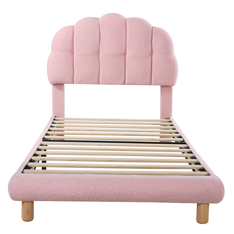Aathan Upholstered Bed, Pink