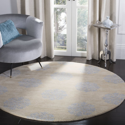 Tapis géométrique en laine touffeté à la main Candelo
