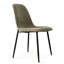 Chaise de salle à manger rembourrée en tissu de chenille (ensemble de 8)-1851728357