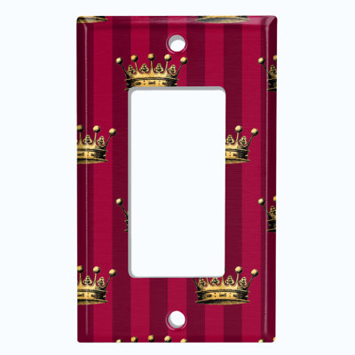 Plaque murale d'interrupteur à bascule Damask King Crown