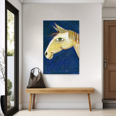 Mystique, cheval, regard, abstrait, fantaisiste, cheval contemporain, paysage, art mural