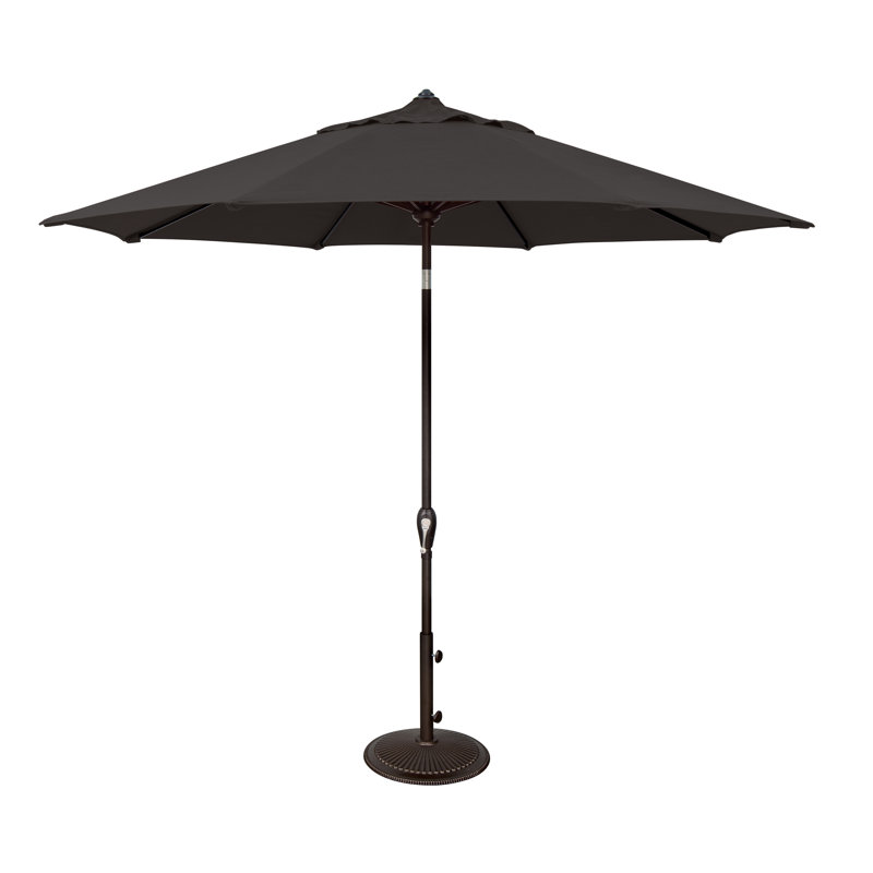 Parasol de patio inclinable 9 'Aruba, Noir, Noir