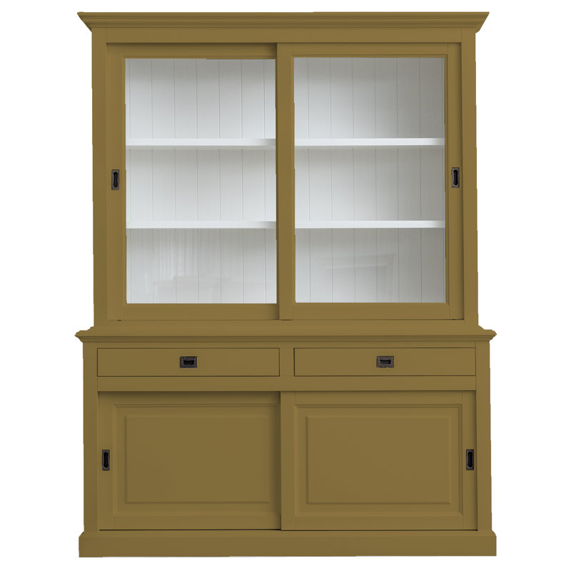 Emilia China Cabinet, Green Brown