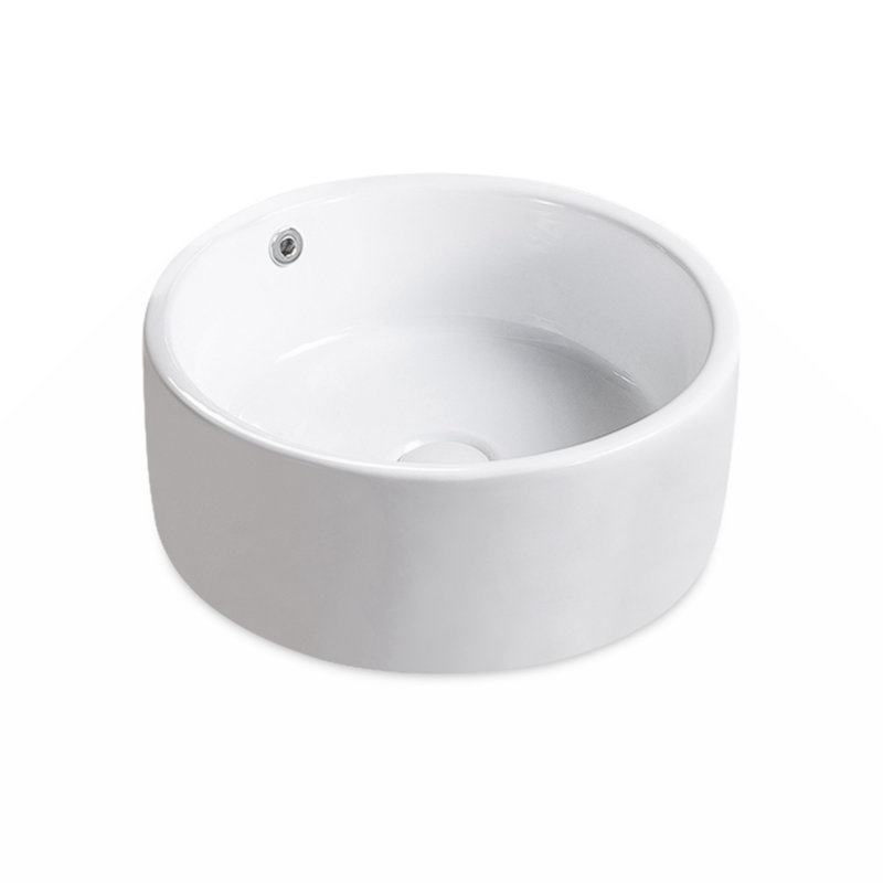 Wenty 16.75'' White Ceramic Circular Bathroom Sink