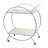  Bray Gold Metal Rolling Round 2 Mirrored Shelf Bar Cart with Top Handle-1739752962