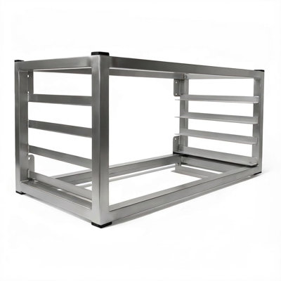 5 Tier Wall Mounted Aluminum Bun Pan Rack, Commercial Bread Cooling Storage Rack with 3" Spacing for Kitchen Bakery Restaurant, 21" D x 18" W x 13" H