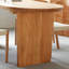 Table ovale en bois massif maison chêne rouge simple-106890275