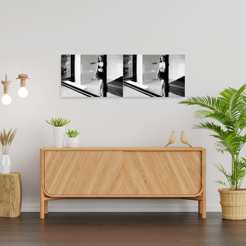 «Sensual Modern Woman», art mural abstrait moderne et élégant, H 12 po x l 36 po