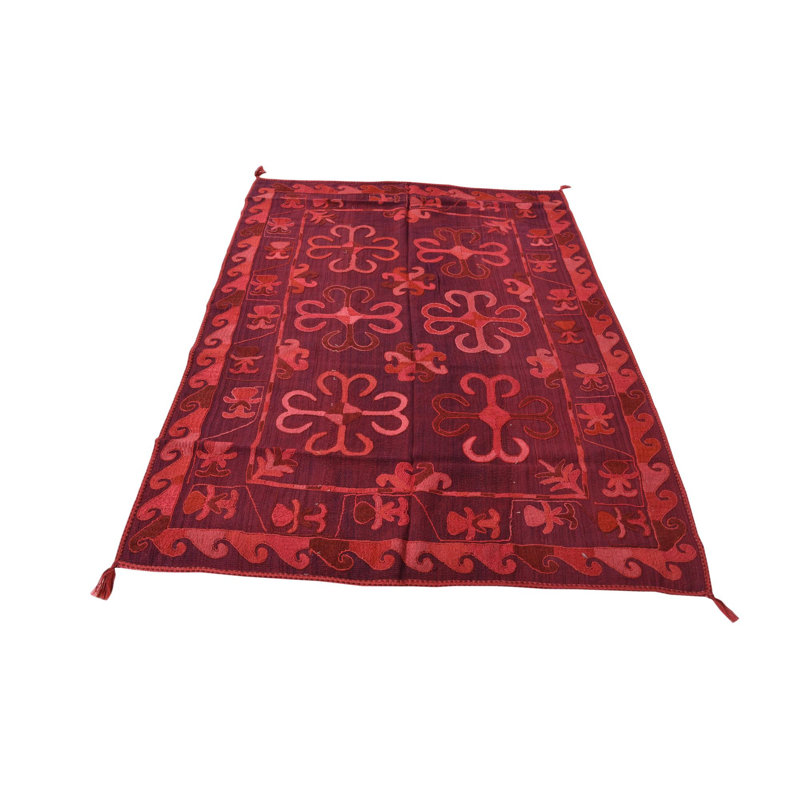 Tapis bordeaux Nathanael