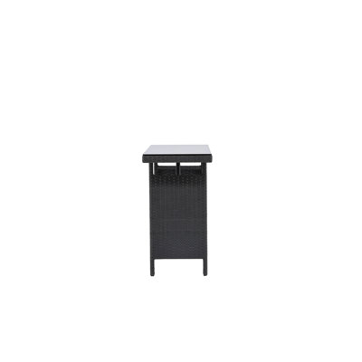 Jaylon Rectangular Wicker Outdoor Side Table , 120cm cm W cm D