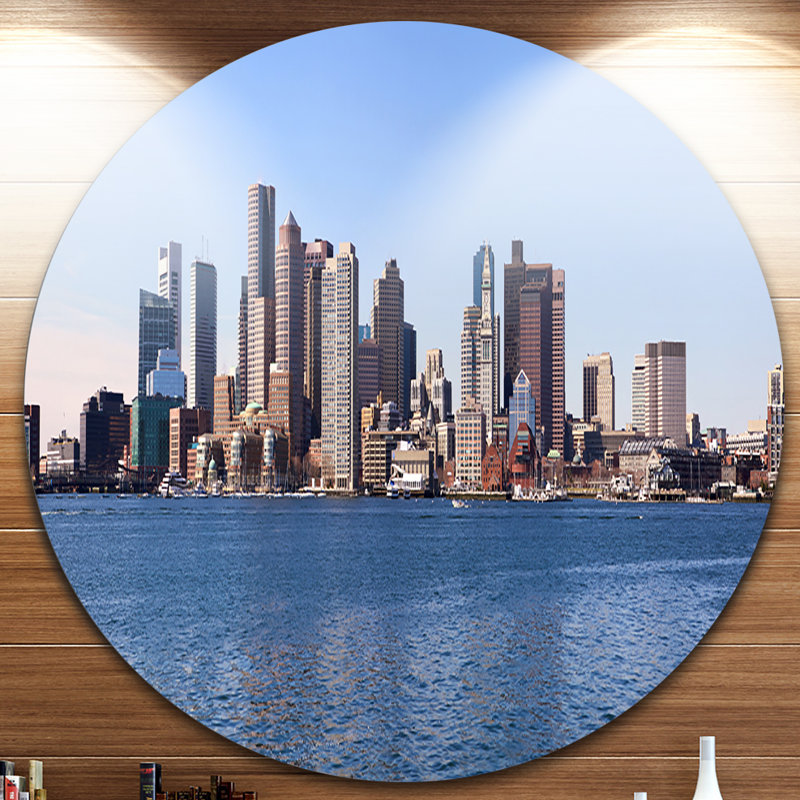 « boston horizon panorama », photographie Cityscape, H 38 po x l 38 po x P 1 po, Métal