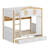 House-Shaped Bunk Bed Featuring Integrated Shelves and Drawer Storage