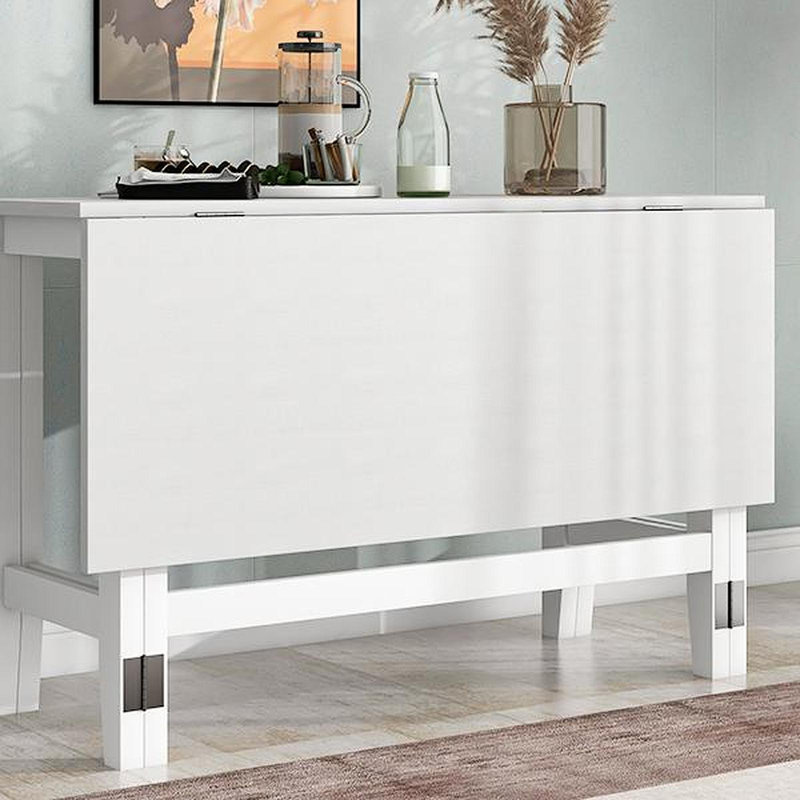 Table de salle à manger extensible Farmhouse, Blanc