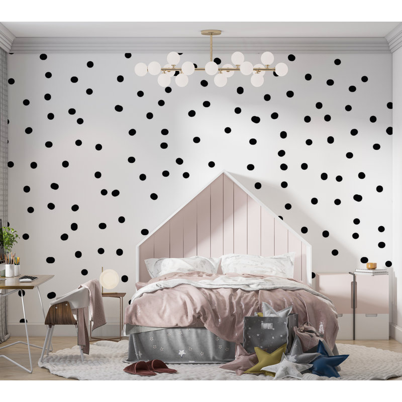 Premium Wallpaper Wall Mural - Tiny Polka Dot, 96" L x 120" W