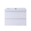 30 po W Meuble-lavabo mural simple en blanc avec lavabo