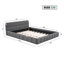 Upholstered Double Bed with Unique Mattress Design-1217427851-1219028952