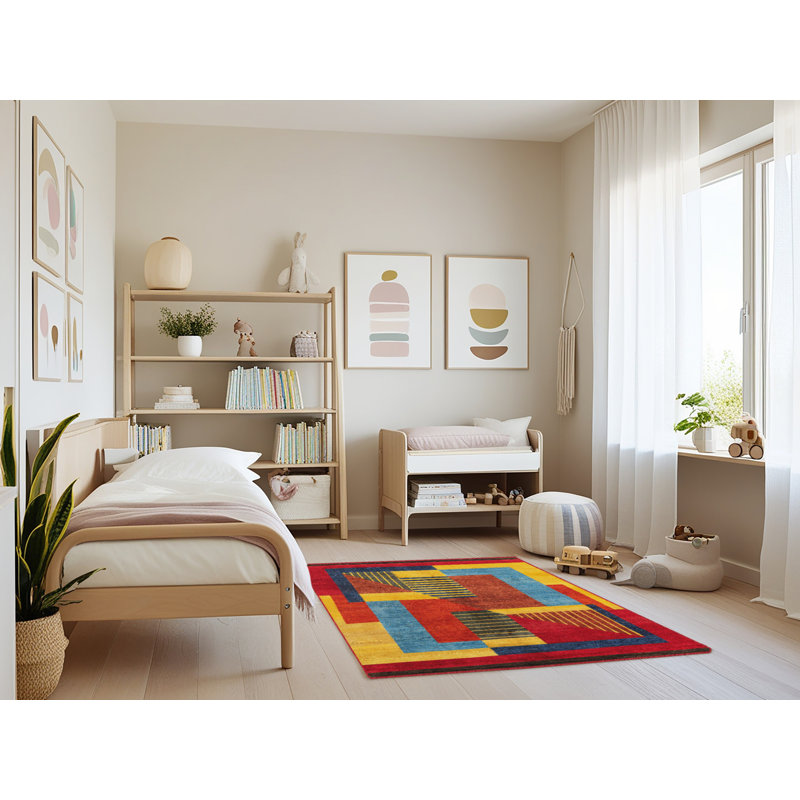 Elke Abstract Indoor Rug, Rectangle 3' x 5'
