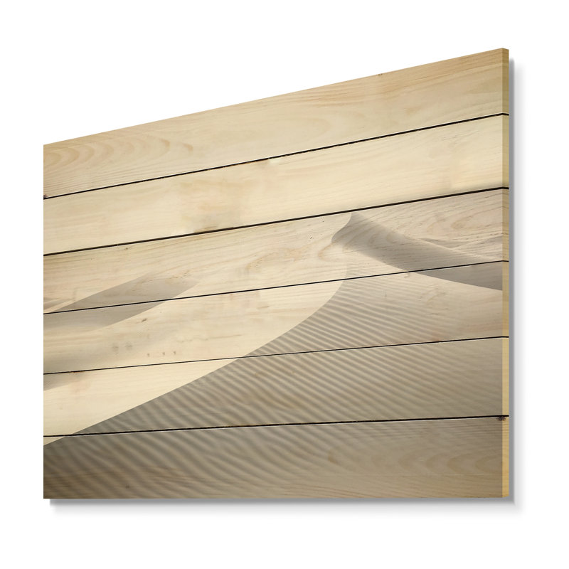 Eternal Desert Dreams Minimalism I - Minimalism Wood Wall Art On Natural Pine Wood, 24" H x 32" W