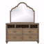 Commode de style contemporain simple en bois massif avec placage en chêne rustique et dossier en queue d'aronde