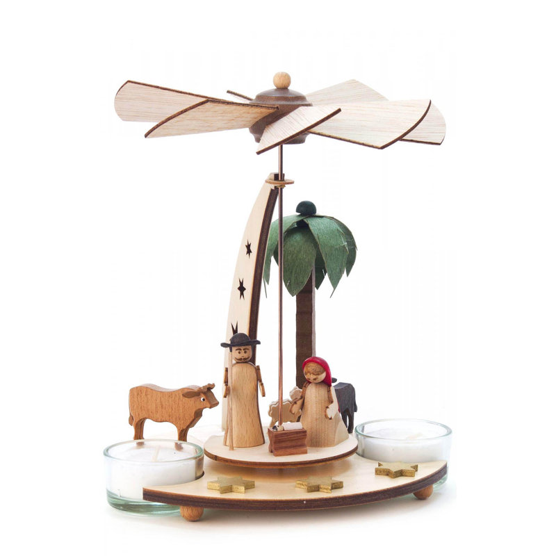 Pyramide en bois dregeno crèche scene