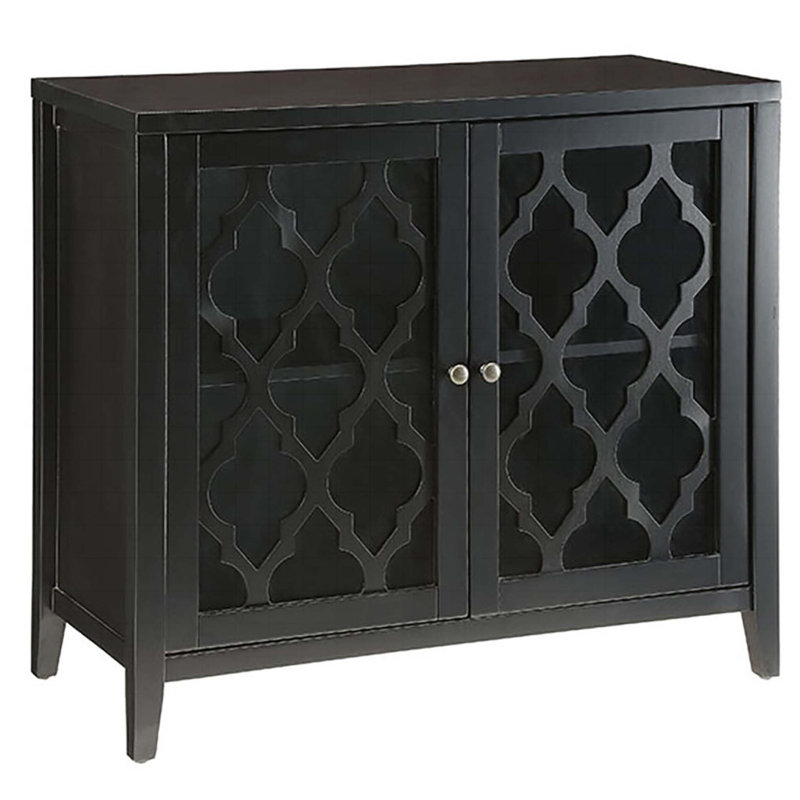 Black Console Table with Shelf Inside