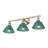 Orwell 3-Light Vanity Light in Brushed Champagne Bronze with Pine Green-884715817