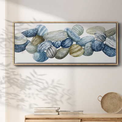 Found Pebbles III- Framed Canvas