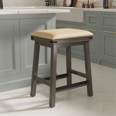 Élégant tabouret de comptoir de 24 po avec - Créez un siège chic et confortable pour ajouter une touche à votre cuisine ou à votre bar