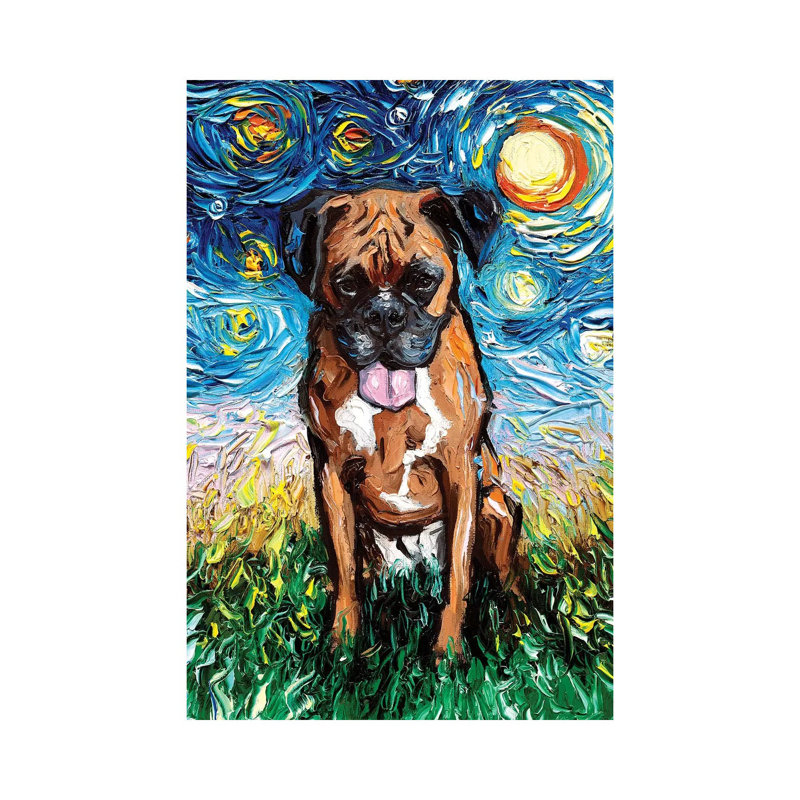 Boxer Night II by Aja Trier - Wrapped Canvas Gallery-Wrapped Canvas Giclée, 66.04 cm H x 45.72 cm W x 3.175 cm D
