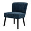 Fauteuil gai bleu marine - compact et gai. Revêtement 100% bouclé. Pieds en bois. Dossier élégant. Chaise à assemblage rapide, Joy Joyful. Tissu doux. Cadre en bois massif. Moderne sans effort