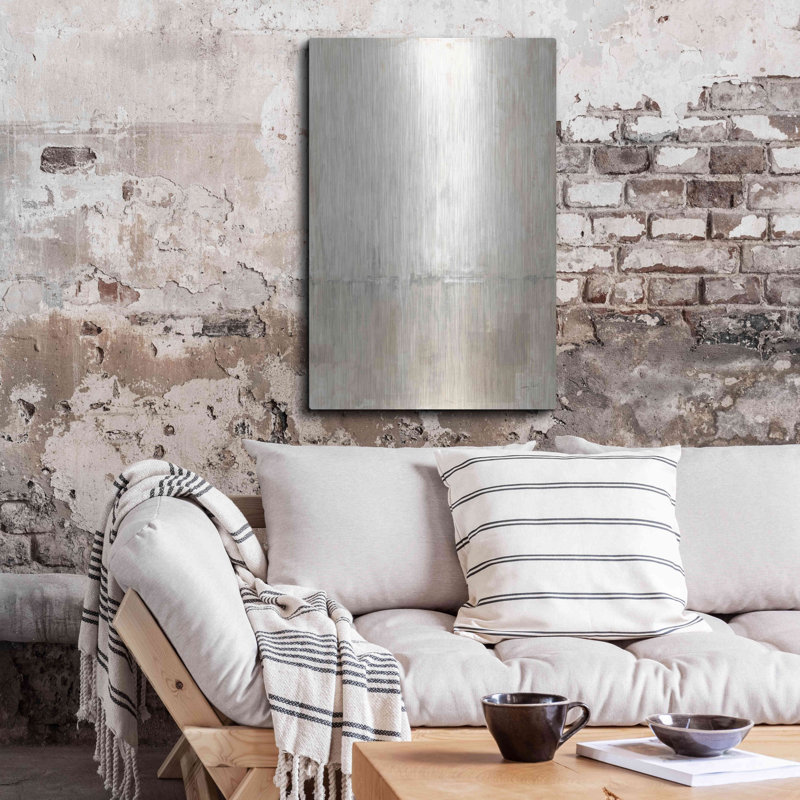 Art mural en métal Orren Ellis «Grey Morning Light» par Courtney Prahl, H 36 po x l 24 po