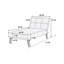 Canapé capitonné moderne 1pc