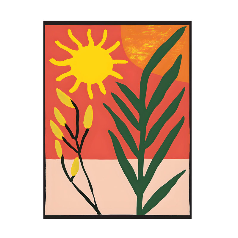 Art mural sur toile tendue - "Bold Sol IV" de Walker Noble pour décoration de salon, de chambre à coucher ou de bureau - 24 x 32